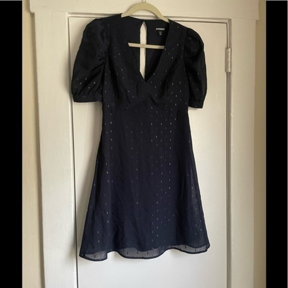 Express Navy Blue A-line Dress Size XS - Picture 3 of 16